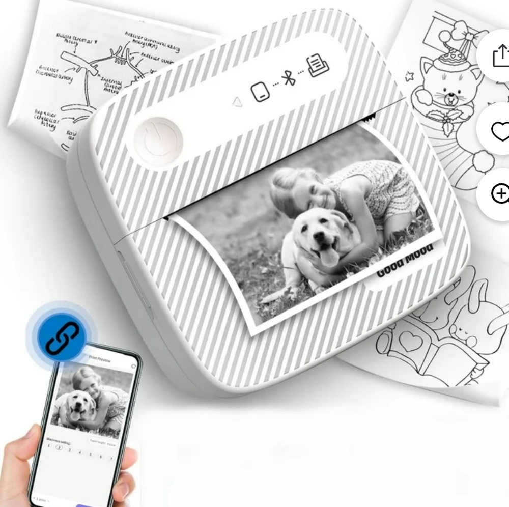 White Mini Printer - Picture 4 of 4